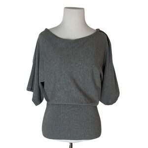 Spense Sweater Womens Small S Sleeve Zippers Gray